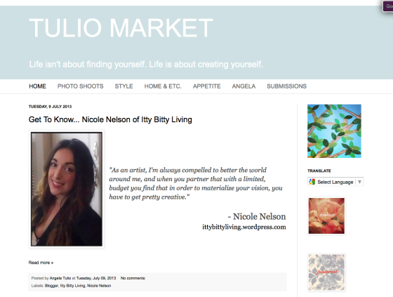 I'm featured on Tulio Market!
